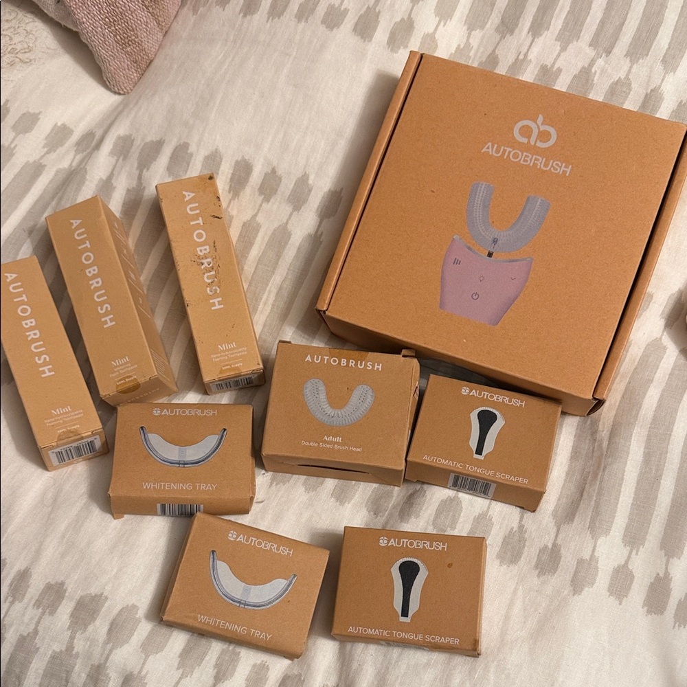 Autobrush Oral Care Set in Brown Packaging